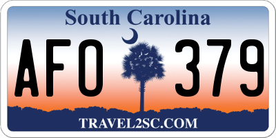 SC license plate AFO379