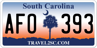 SC license plate AFO393
