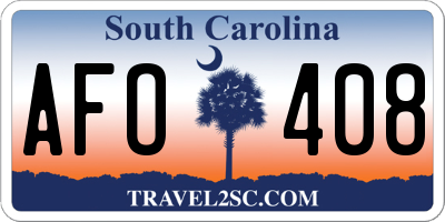 SC license plate AFO408