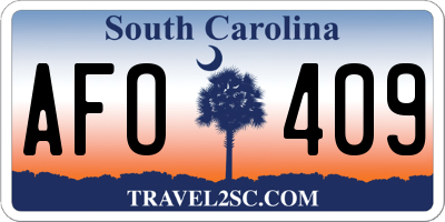 SC license plate AFO409