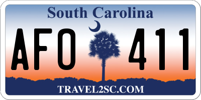 SC license plate AFO411