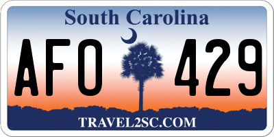 SC license plate AFO429