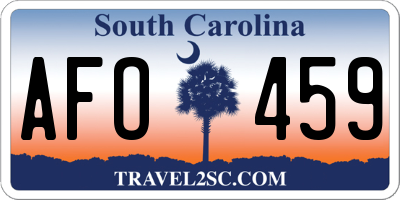 SC license plate AFO459