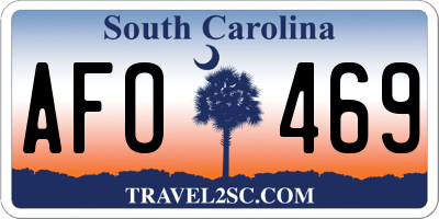 SC license plate AFO469
