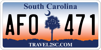 SC license plate AFO471