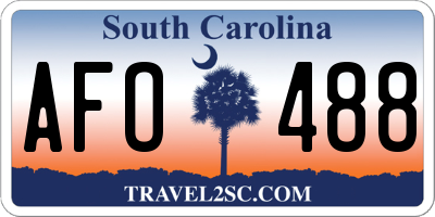 SC license plate AFO488