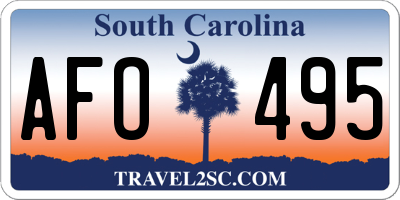 SC license plate AFO495