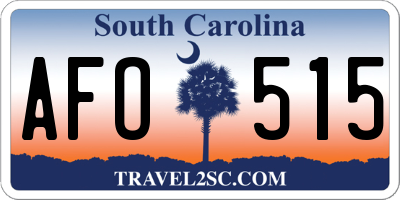 SC license plate AFO515