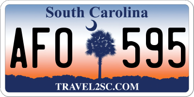SC license plate AFO595