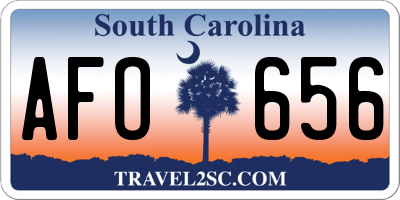 SC license plate AFO656