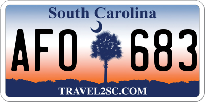 SC license plate AFO683