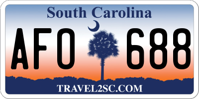 SC license plate AFO688