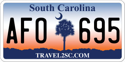 SC license plate AFO695
