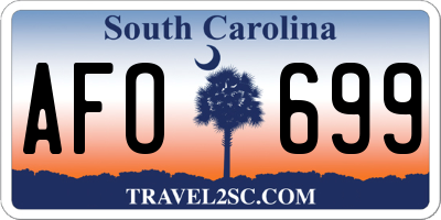 SC license plate AFO699