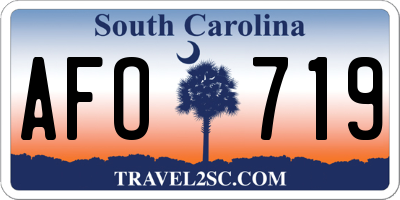 SC license plate AFO719