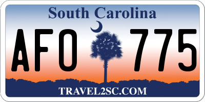 SC license plate AFO775