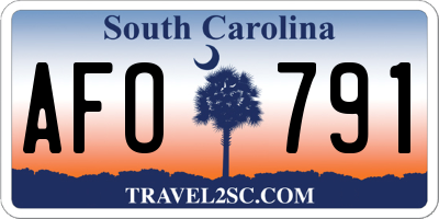 SC license plate AFO791