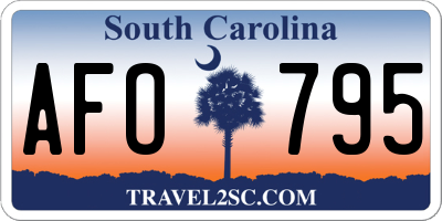 SC license plate AFO795