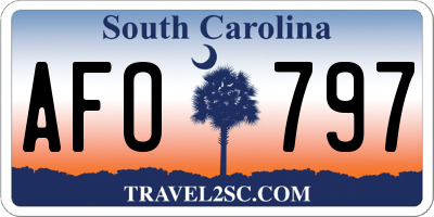 SC license plate AFO797