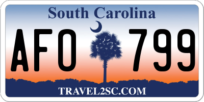 SC license plate AFO799