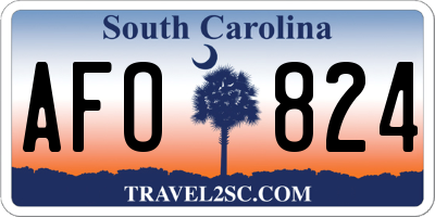 SC license plate AFO824