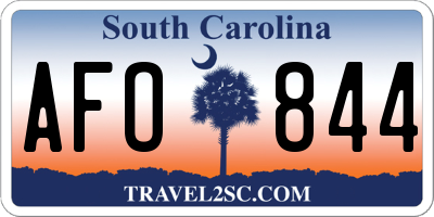 SC license plate AFO844