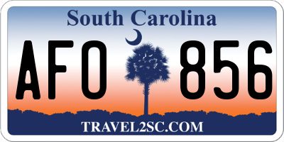 SC license plate AFO856