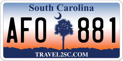 SC license plate AFO881