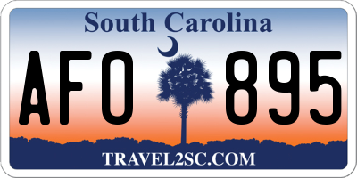 SC license plate AFO895