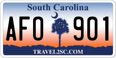 SC license plate AFO901