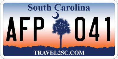 SC license plate AFP041