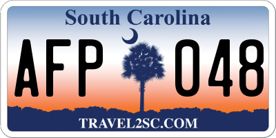 SC license plate AFP048