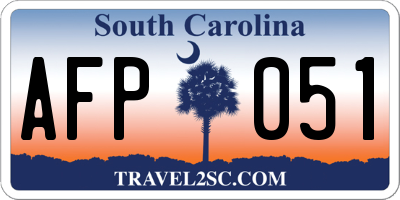 SC license plate AFP051