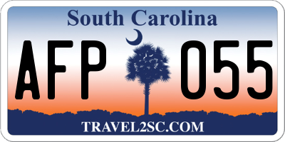 SC license plate AFP055