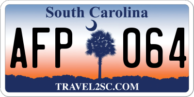 SC license plate AFP064