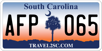 SC license plate AFP065