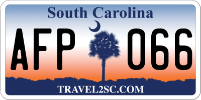 SC license plate AFP066