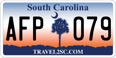 SC license plate AFP079