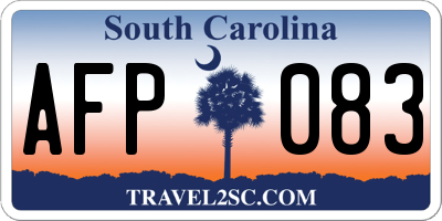 SC license plate AFP083