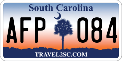 SC license plate AFP084