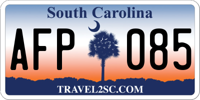 SC license plate AFP085