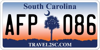SC license plate AFP086