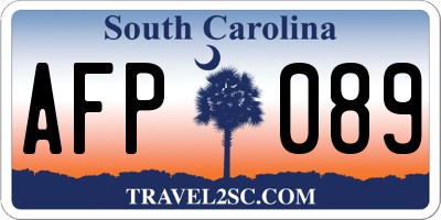 SC license plate AFP089