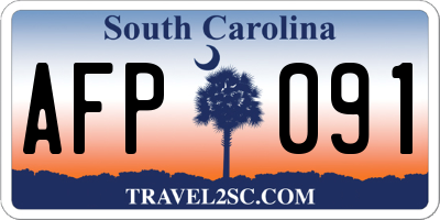 SC license plate AFP091