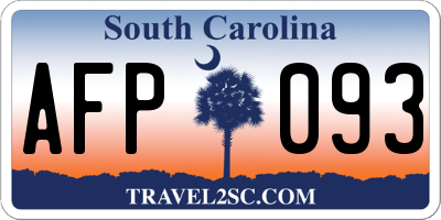 SC license plate AFP093
