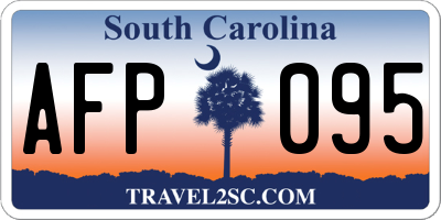 SC license plate AFP095