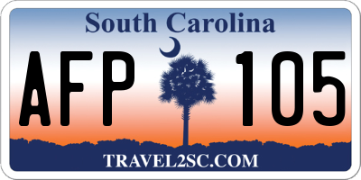 SC license plate AFP105