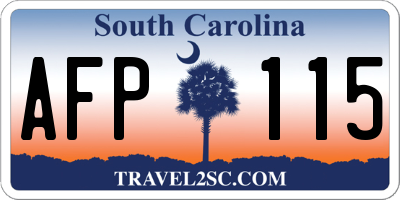 SC license plate AFP115