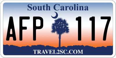 SC license plate AFP117
