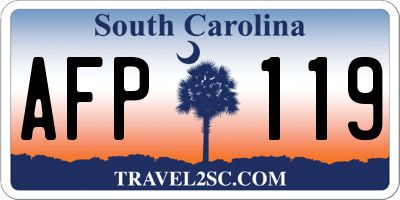SC license plate AFP119